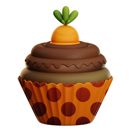 Karotten Cupcakes  3D Icon
