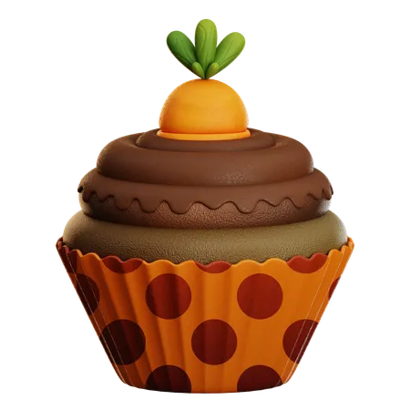 Karotten Cupcakes  3D Icon