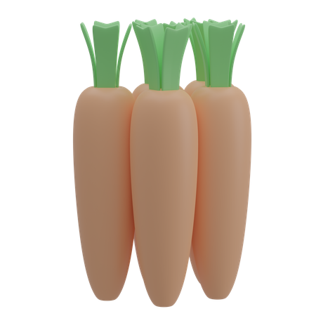 Karottenanbau  3D Illustration