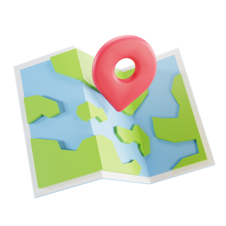 Karte  3D Illustration