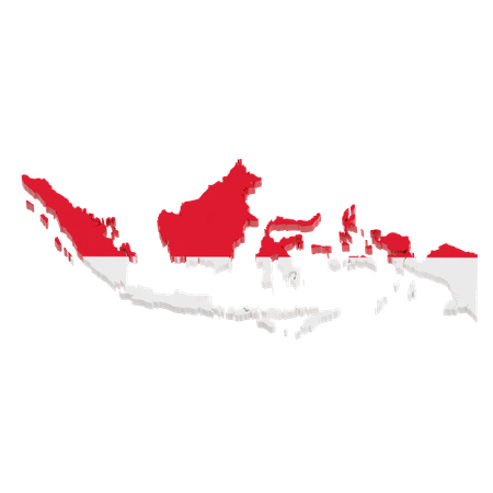 Indonesische Karte  3D Icon