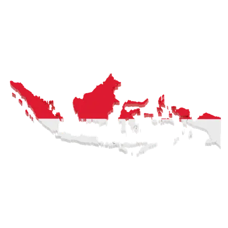 Indonesische Karte  3D Icon