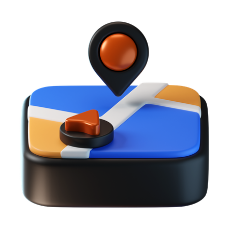 Karte Route  3D Icon