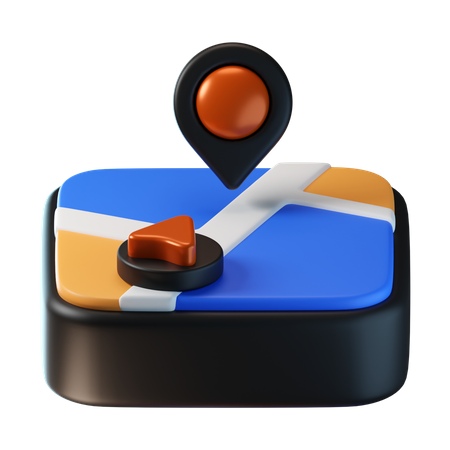 Karte Route  3D Icon