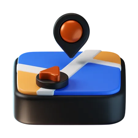 Karte Route  3D Icon