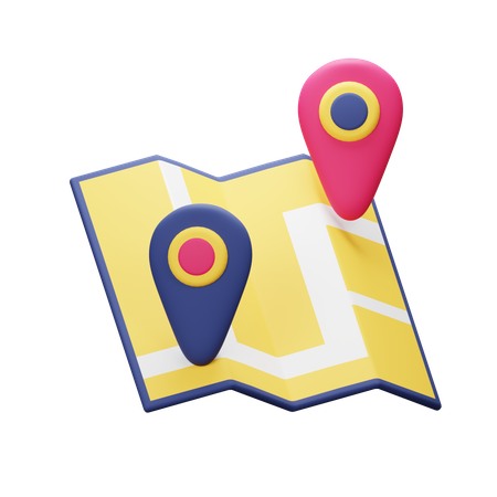 Karte Route  3D Icon