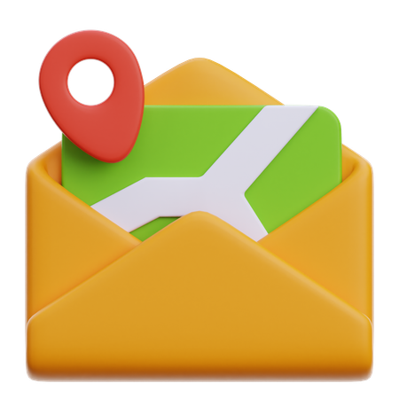 Karten E-Mail  3D Icon