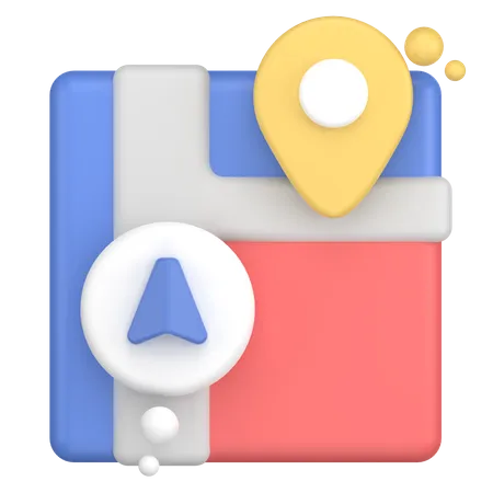 Map Navigation  3D Icon