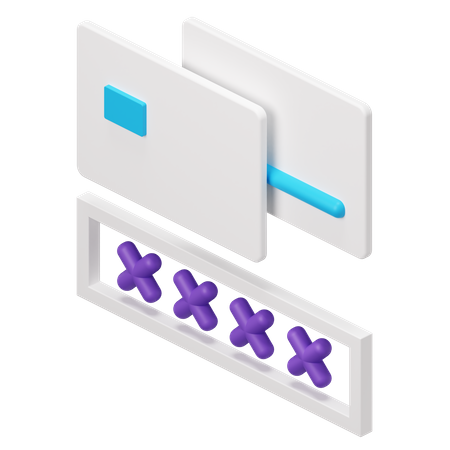 Kartenkennwort  3D Illustration