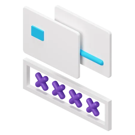 Kartenkennwort  3D Illustration