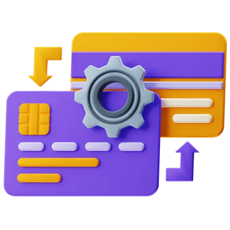 Kartentransaktionsprozess  3D Icon