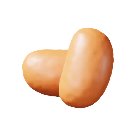 Kartoffel  3D Illustration