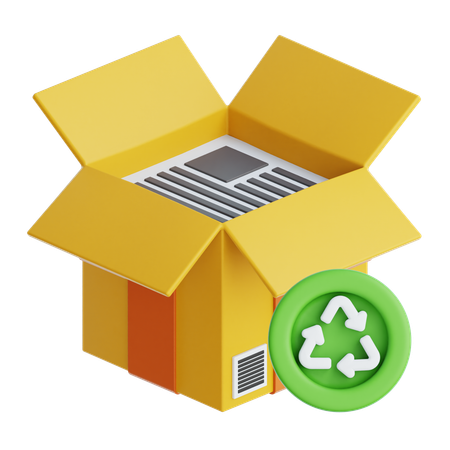 Kartonrecycling  3D Icon