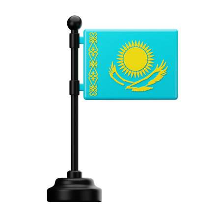 Kasachstan-Flagge  3D Icon