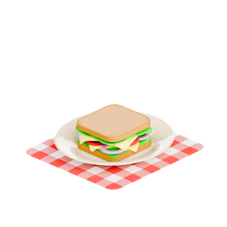 Käsesandwich  3D Icon