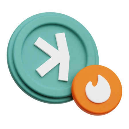 Kaspa ardiendo  3D Icon