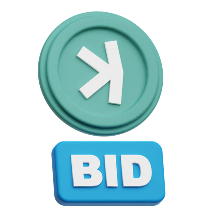 Kaspa Bid  3D Icon