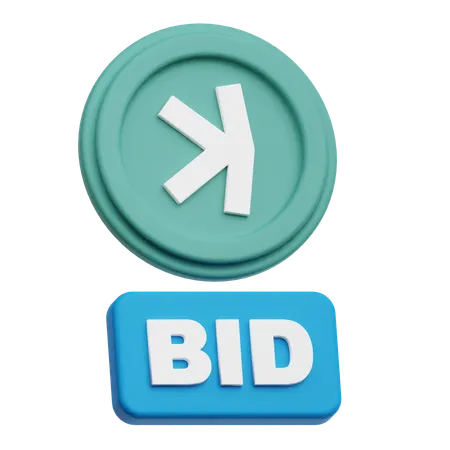 Kaspa Bid  3D Icon