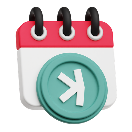 Kaspa Calendar  3D Icon
