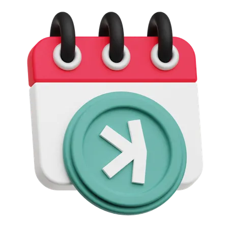 Kaspa Calendar  3D Icon