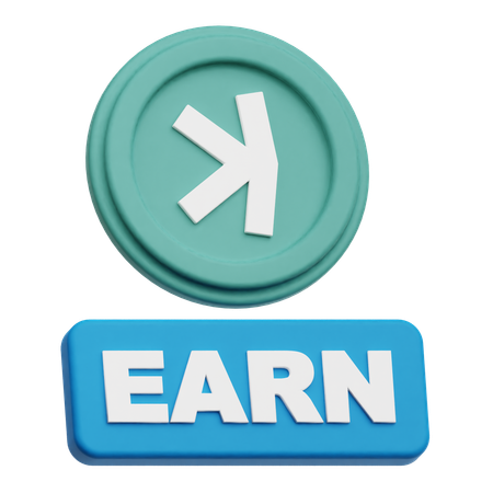 Kaspa Earn  3D Icon