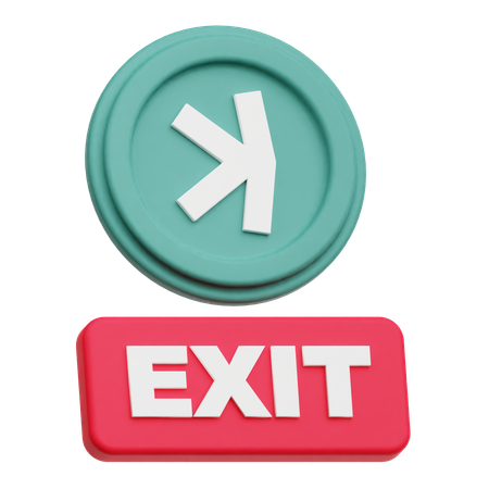 Kaspa Exit  3D Icon