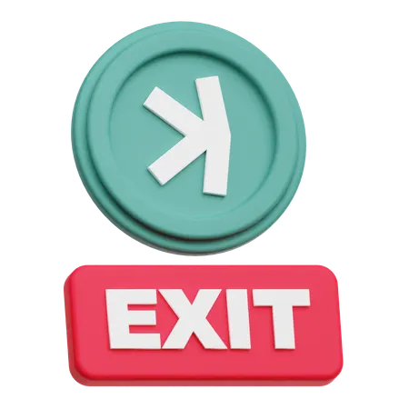 Kaspa Exit  3D Icon