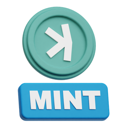 Kaspa Mint  3D Icon