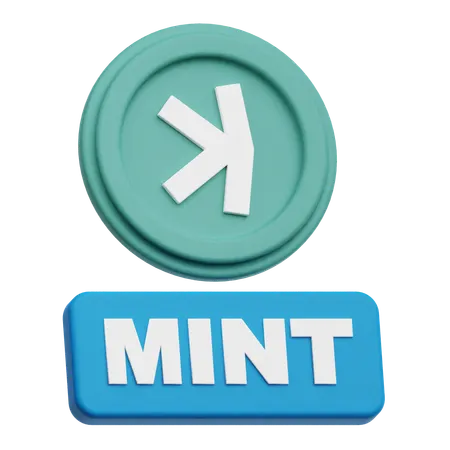 Kaspa Mint  3D Icon