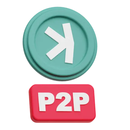 Kaspa P 2 P  3D Icon