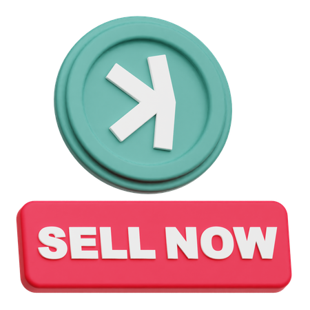 Kaspa Sell Now  3D Icon