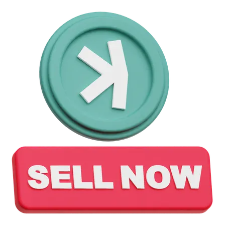 Kaspa Sell Now  3D Icon