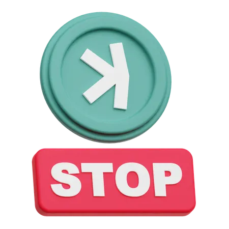 Arrêt  3D Icon