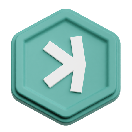 Kaspa Token  3D Icon
