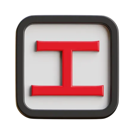 Katakana E  3D Icon