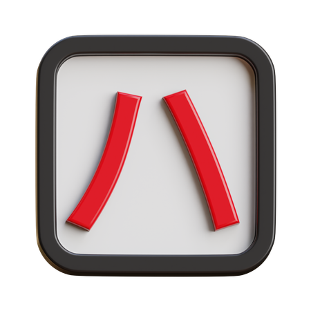 Katakana Ha  3D Icon