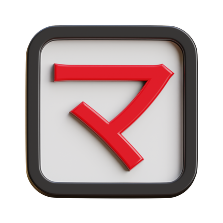 Katakana Ma  3D Icon