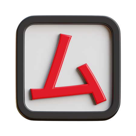 Katakana Mu  3D Icon