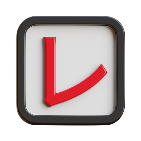 Katakana Re  3D Icon