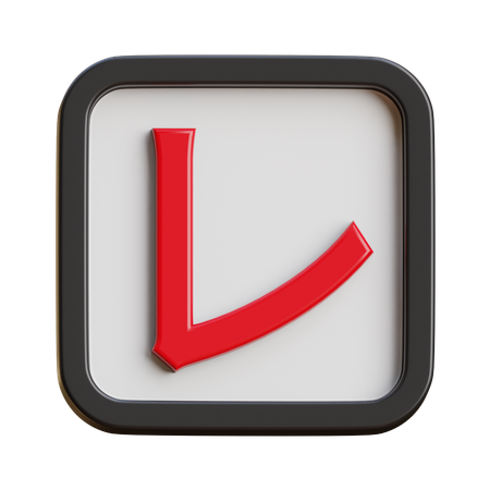 Katakana Re  3D Icon
