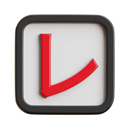 Katakana Re  3D Icon