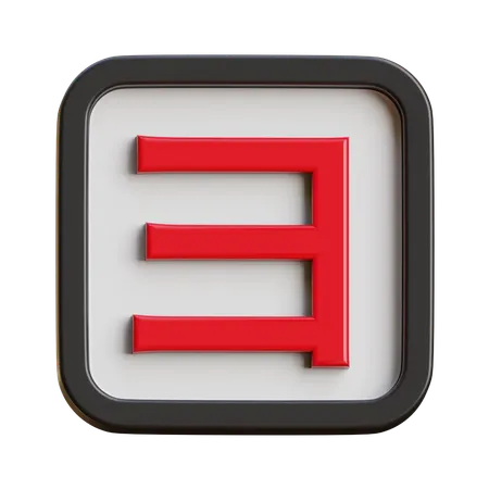 Katakana Yo  3D Icon