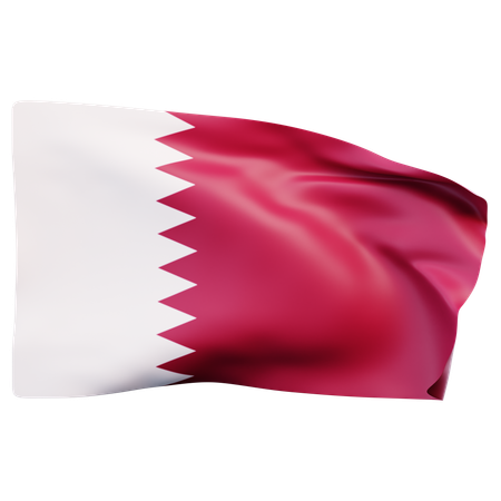 Katar Flagge  3D Icon