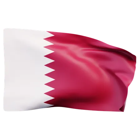 Katar Flagge  3D Icon