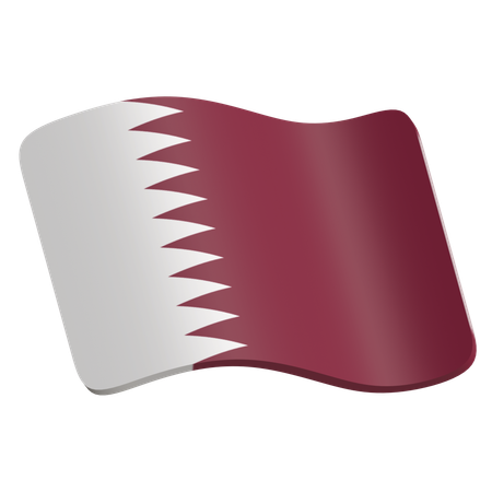 Katar Flagge  3D Icon