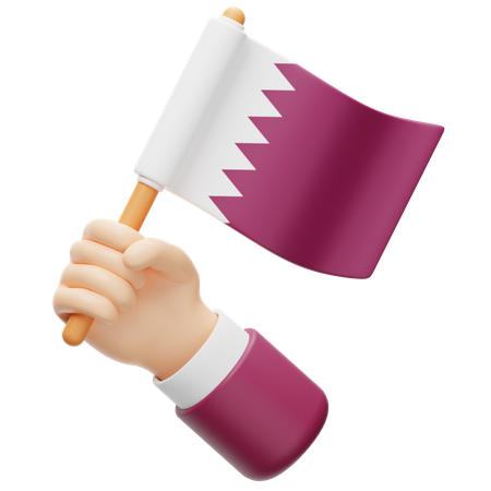 Katar Flagge  3D Icon