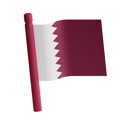 Katar Flagge  3D Icon