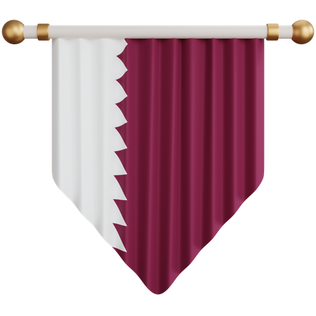 Katar Flagge  3D Icon