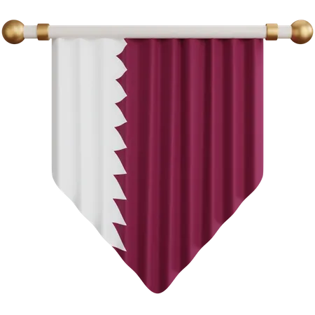 Katar Flagge  3D Icon