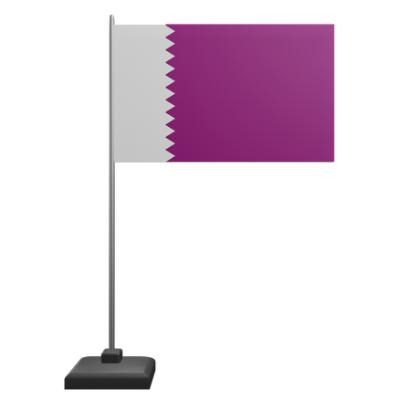 Katar Flagge  3D Icon